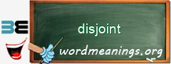 WordMeaning blackboard for disjoint